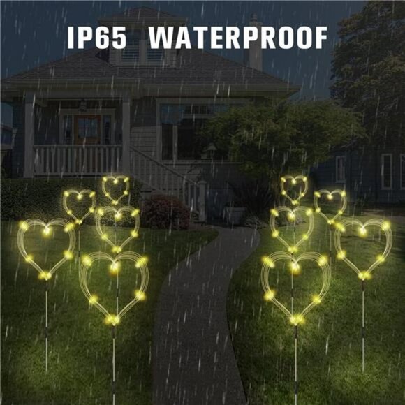 Solar Firework Garden Lights Outdoor Waterproof LED Pathway Lawn Decor - Picture 4 of 7